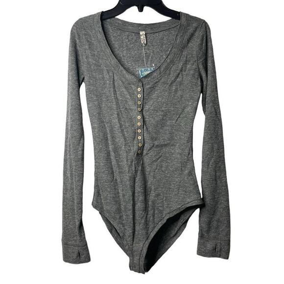 Free People Intimately Henley Thermal Bodysuit Size X Small New‎ - Picture 15 of 16